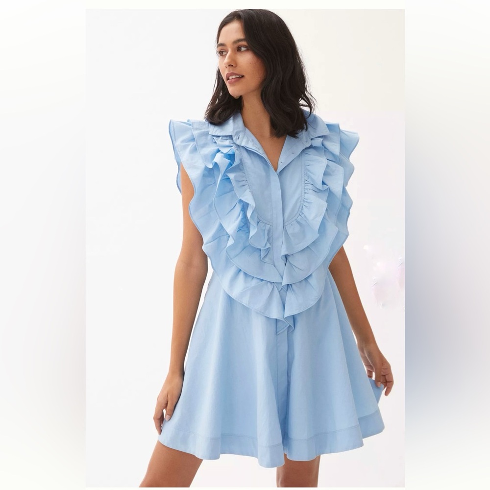 Maeve Ruffle Front Mini Dress